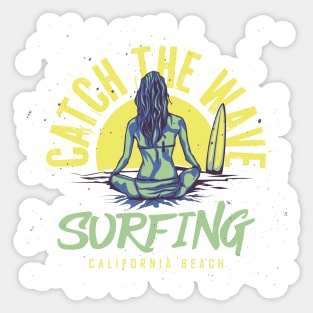 catch the wave Sticker